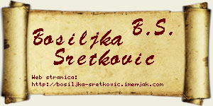 Bosiljka Sretković vizit kartica